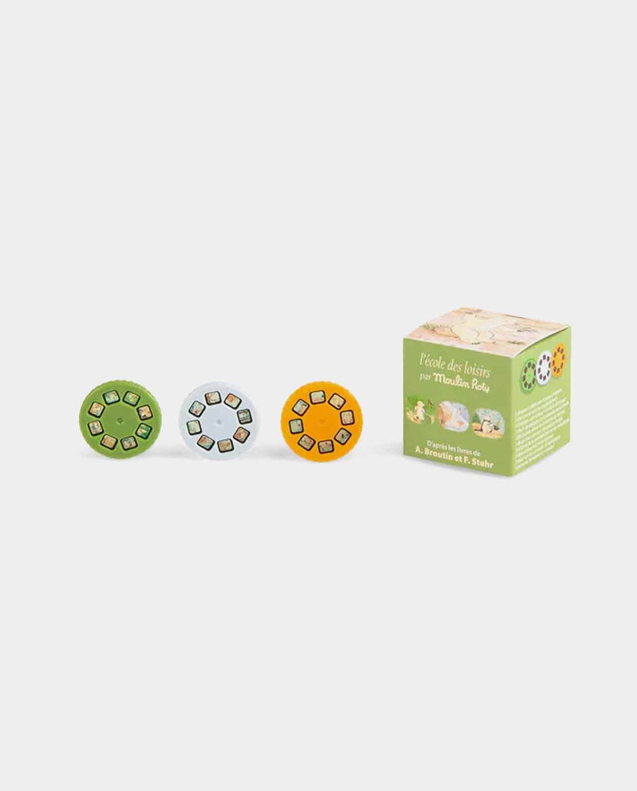 3 Discos para linterna Calinours Moulin Roty