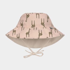 Gorro reversible con protección solar Jirafa Rosa Lassig