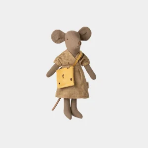 Mama Ratón Marrón claro Vestido cuadros – Maileg